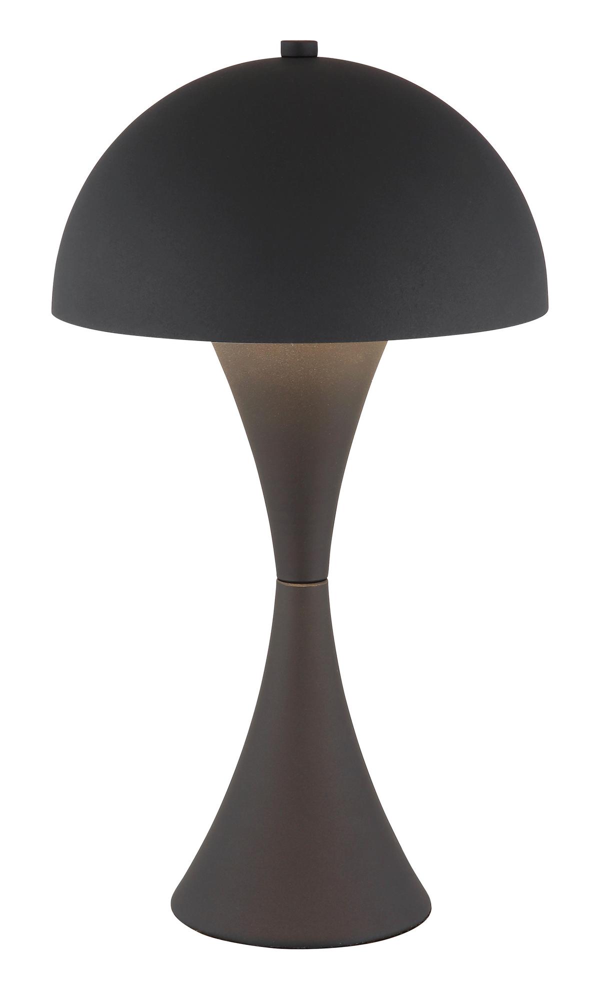 TISCHLEUCHTE 21028S - Schwarz, Design, Kunststoff/Metall (20/36,1cm) - Globo