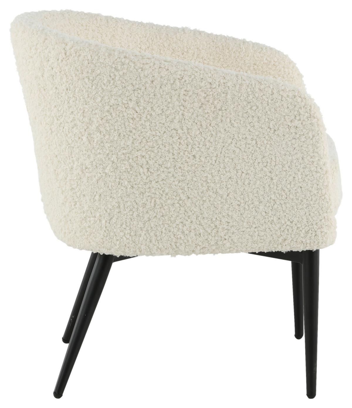 SESSEL FLUFFY - Schwarz, Design, Kunststoff/Textil (66/70,5/64cm) - Livetastic