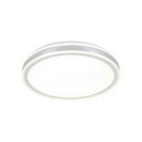 Deckenleuchte Farbi Weiß/Chromfarben max. 18 Watt - Chromfarben/Weiß, MODERN, Kunststoff/Metall (38/38/6cm) - Mömax