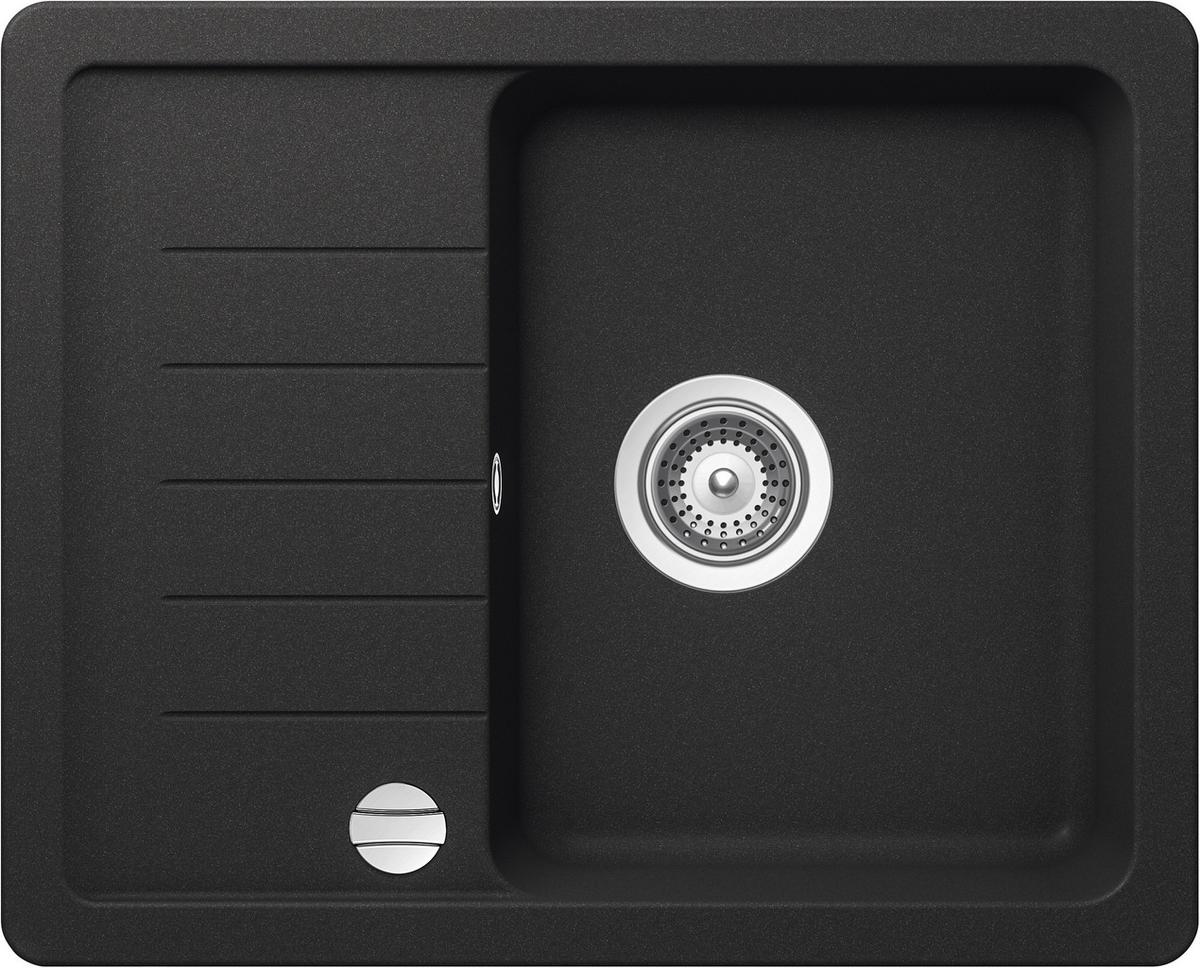 Spüle Toronto 100, in Schwarz - Schwarz, Modern, Stein (62/50cm) - Sistant