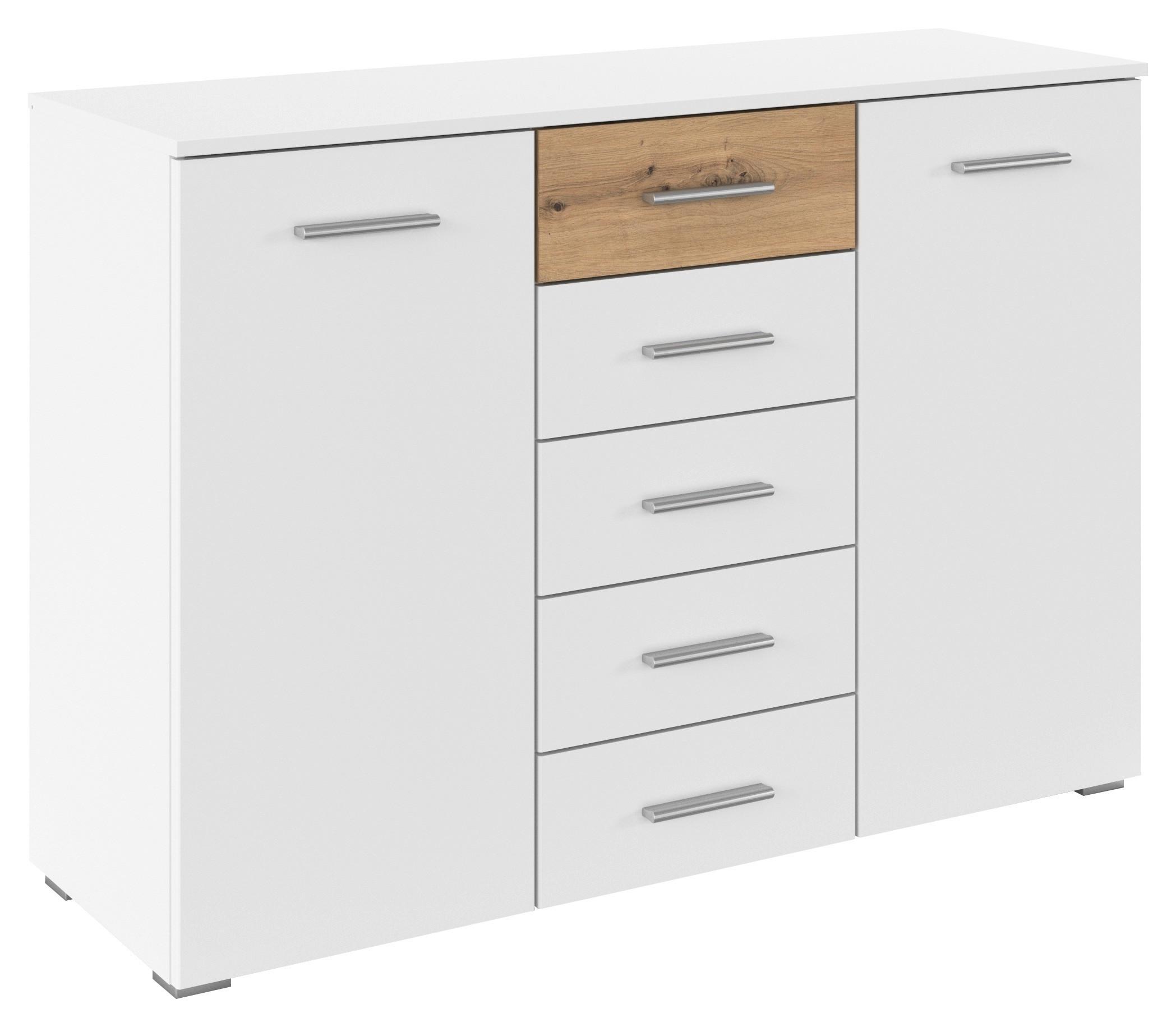 Komoda Foster - siva/hrast Artisan, Konvencionalno, drvni materijal/plastika (120/84/40cm) - Modern Living