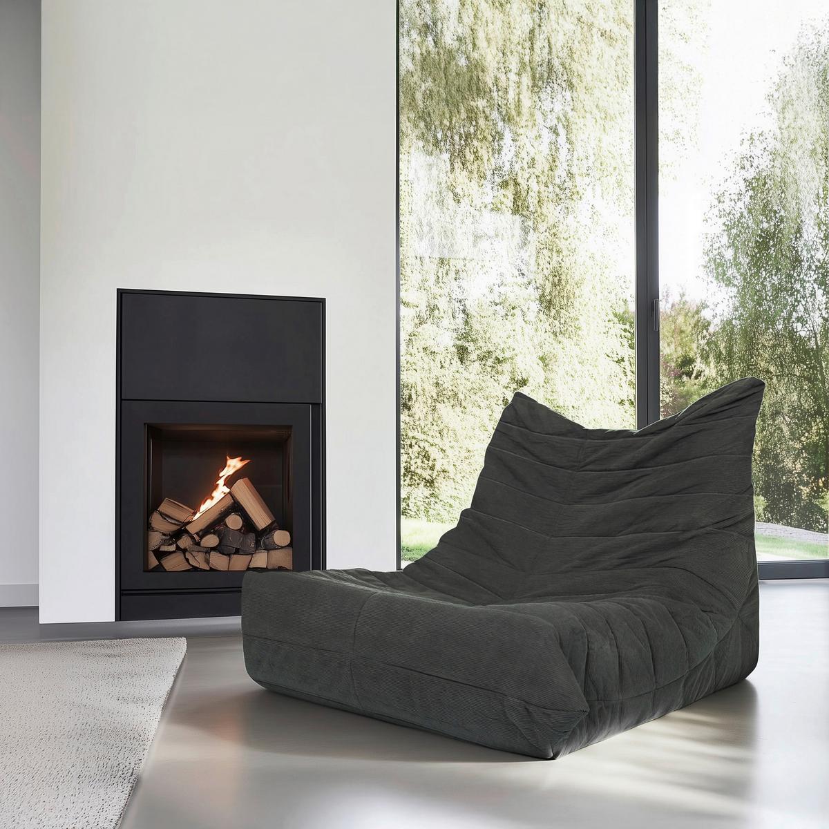 Naslanjač Sitzolo, Siva - siva, Moderno, tekstil (90/72/100cm) - MID.YOU