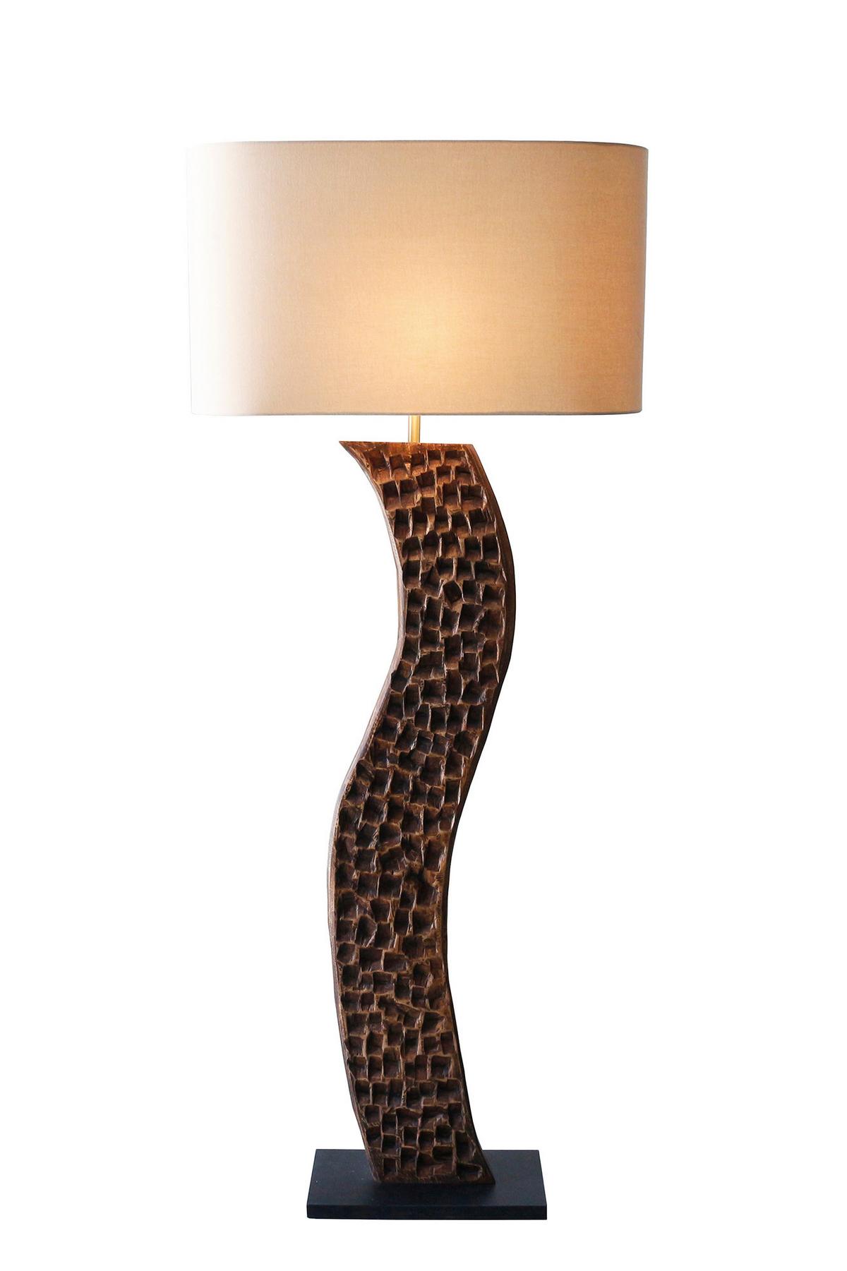 Stoječa Svetilka Acacia - črna/bela, Design, kovina/tekstil (40/171/20cm) - P & B