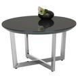 Couchtisch in Grau Hochglanz - Chromfarben/Grau, MODERN, Glas/Holzwerkstoff (70/40cm) - Modern Living Couchtisch in Grau Hochglanz - Chromfarben/Grau, MODERN, Glas/Holzwerkstoff (70/40cm) - Modern Living