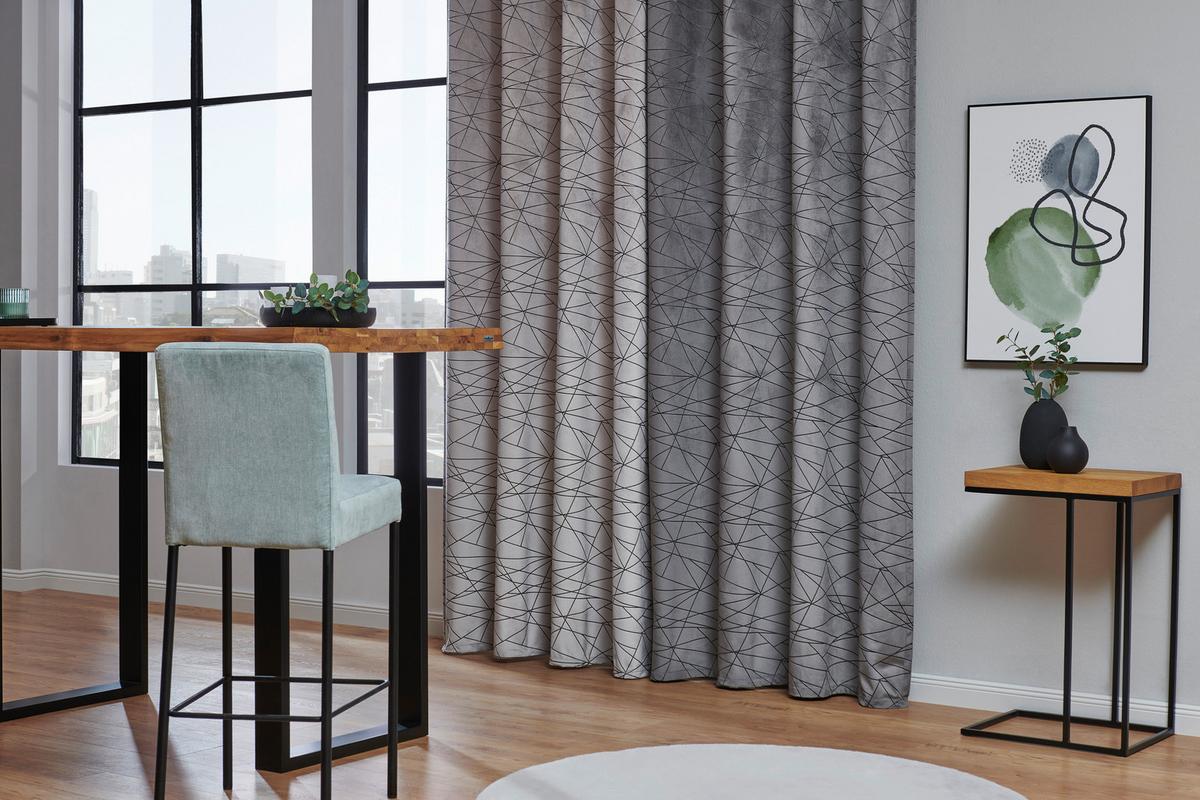 ZASŁONA NA PRZELOTKACH LAGID DIETER KNOLL - taupe, Design, tkanina (140/260cm) - Dieter Knoll