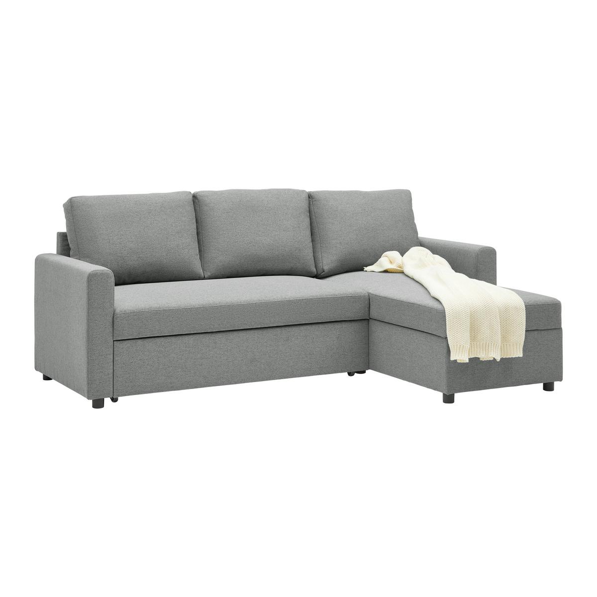 Wohnlandschaft Victoria Grau - Hellgrau/Schwarz, MODERN, Holz/Holzwerkstoff (215/82/145cm) - Based