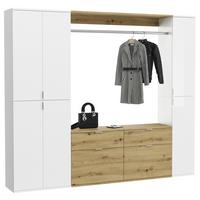 Garderobe Projekt X ca. 212x193 cm Eiche/Weiß - KONVENTIONELL, Holzwerkstoff (212/193/34cm) - MID.YOU