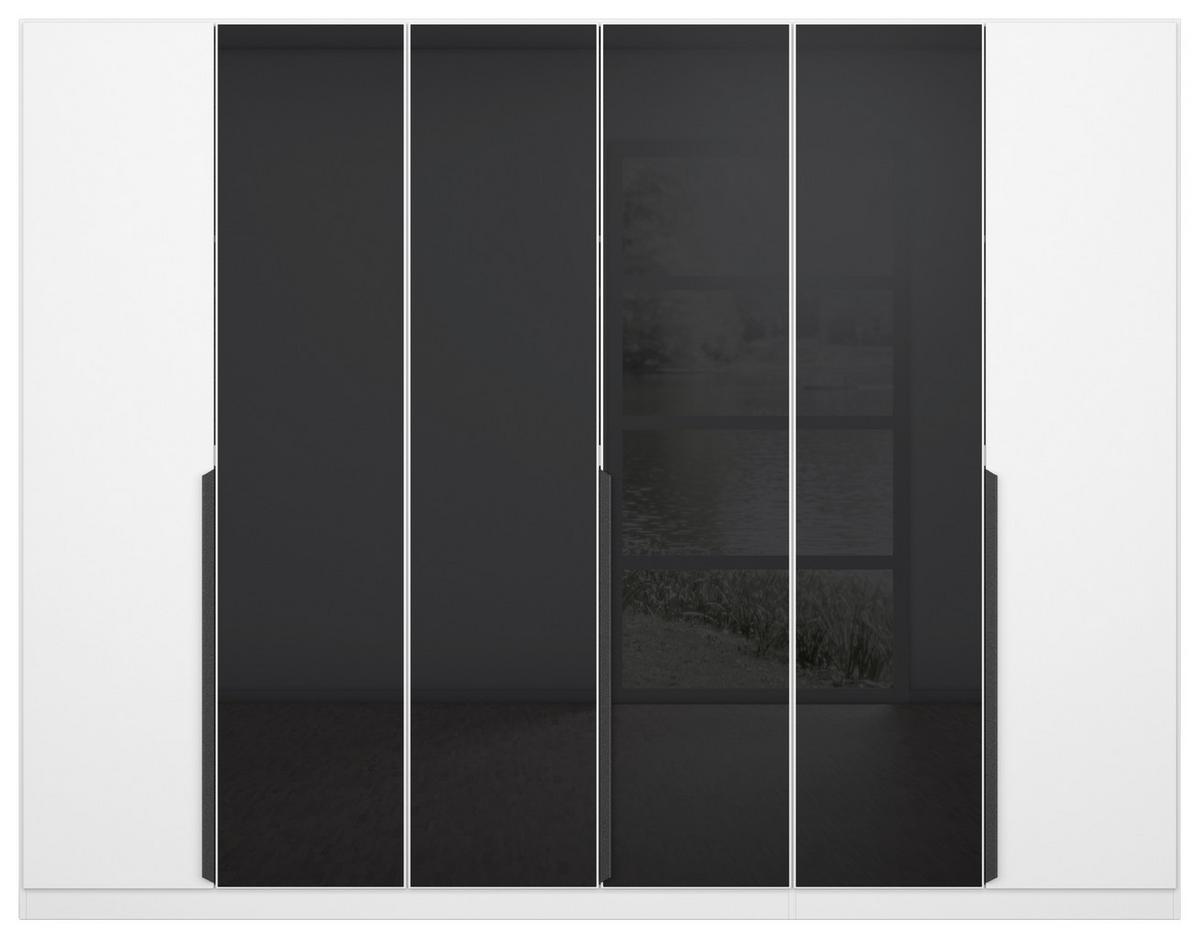DULAP USI ROTATIVE ARTEMIS - alb/antracit, Modern, sticlă/material pe bază de lemn (271/210/54cm) - Modern Living