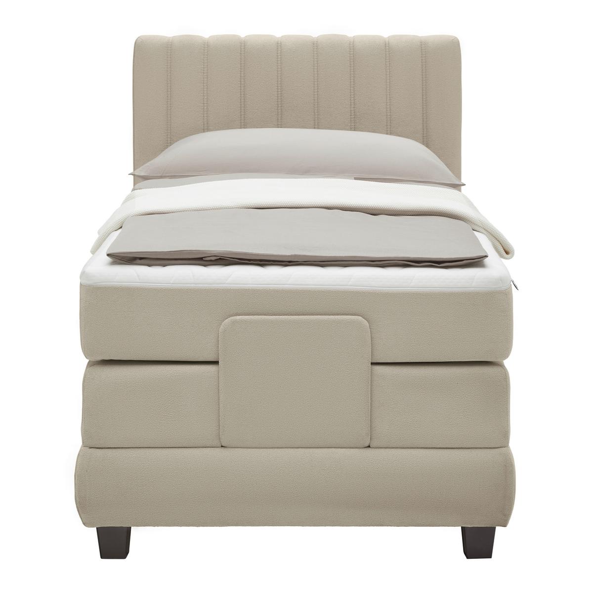 Boxspring Krevet Dixon - cappuccino/crna, Konvencionalno, drvni materijal/drvo (90/200cm) - Premium Living