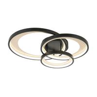 LAMPA SUFITOWA LED MATTEO - kolor mosiężny/czarny, Design, tworzywo sztuczne/metal (54,2/46,8/11cm) - Novel