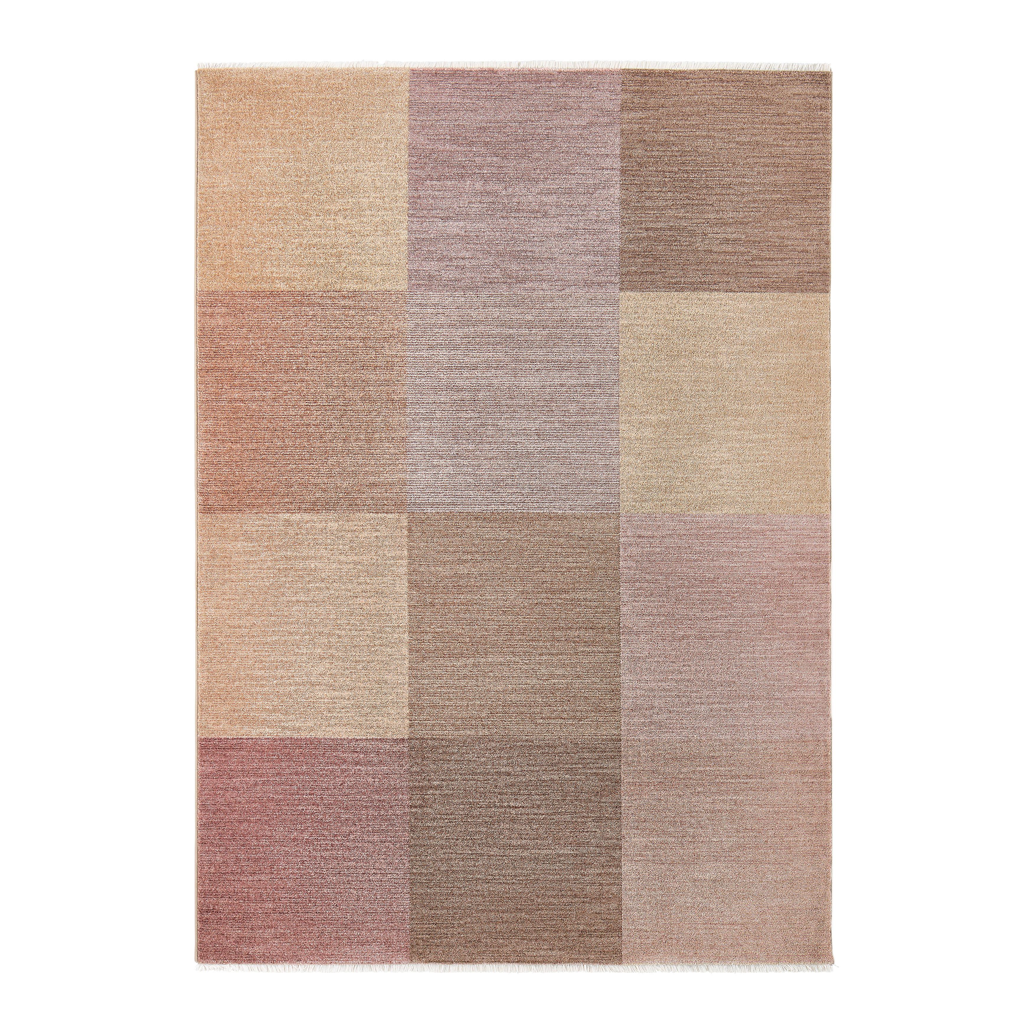 Tkani Tepih Urban Square Rose - ružičasta/višebojna, Konvencionalno, tekstil (160/230cm) - Mömax