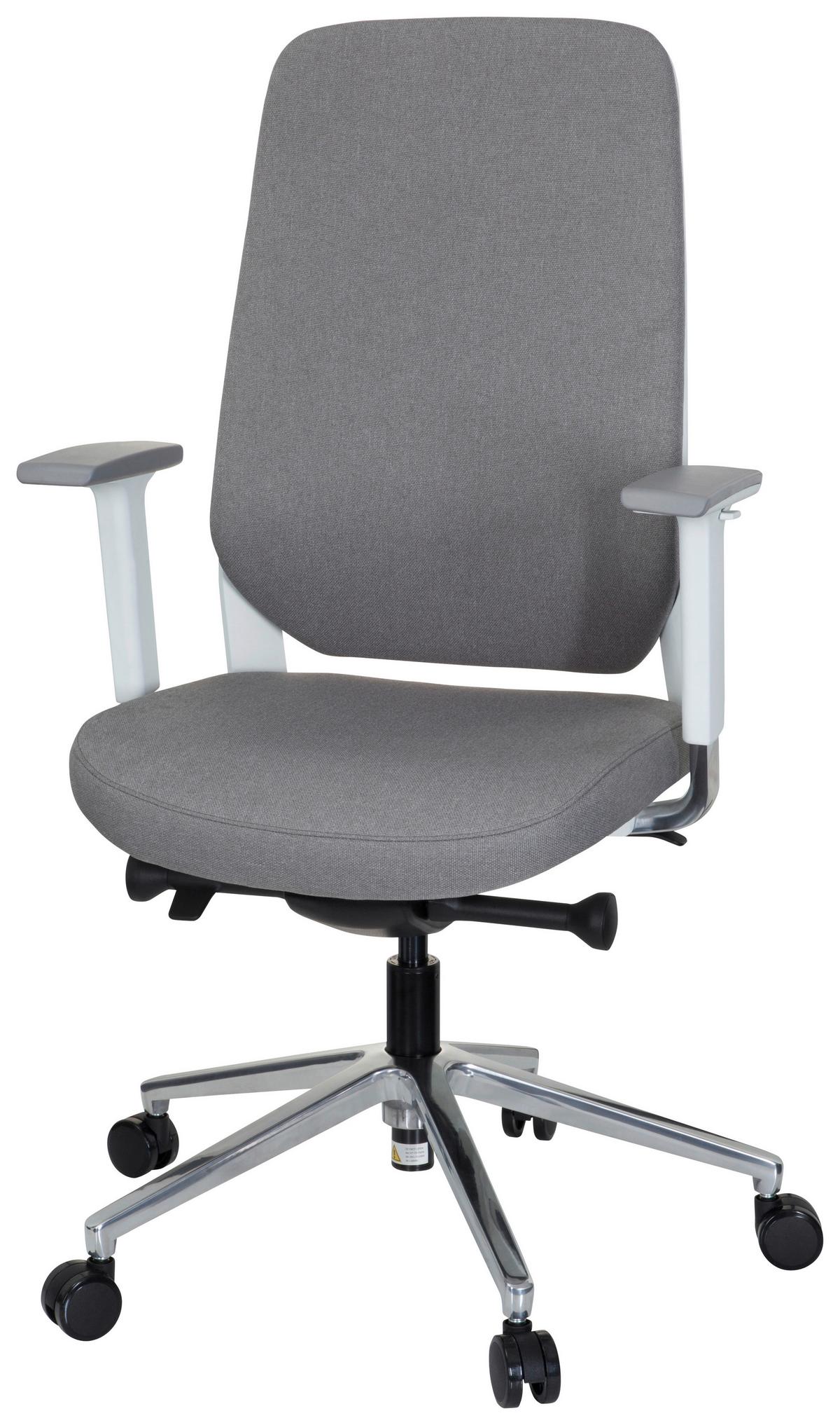 Pisarniški Stol Chiaro T4 White, Siva - siva/bela, Moderno, kovina/umetna masa (56/131/67cm) - MID.YOU
