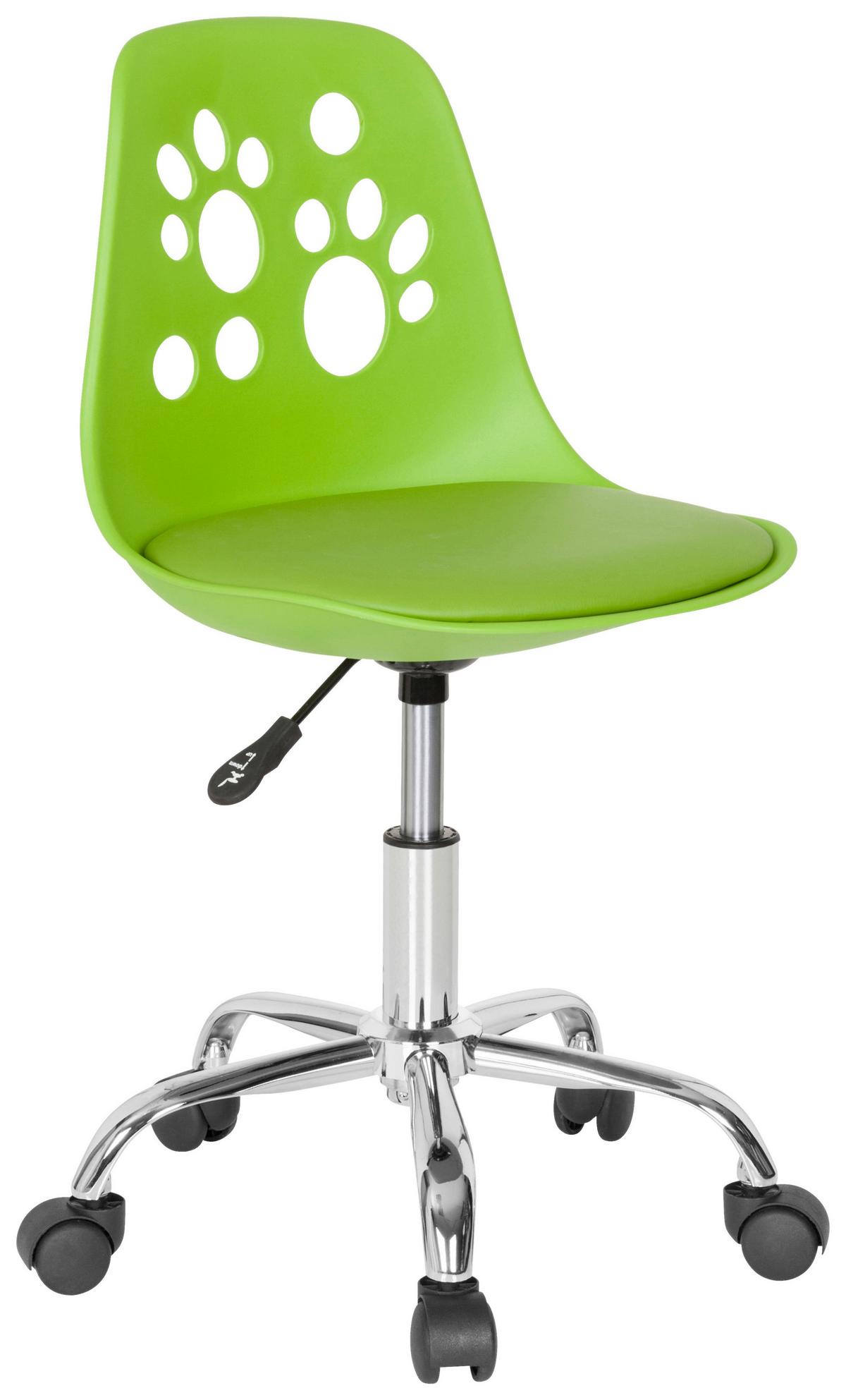 Mladinski Vrtljivi Stol Fancy I, Zelena - zelena, Moderno, umetna masa/tekstil (40/72-82/44cm) - MID.YOU