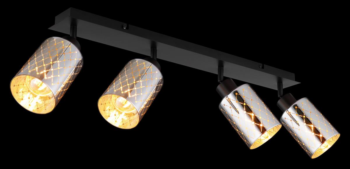 STRAHLER 54316-4  ALONSO - Klar/Chromfarben, Basics, Glas/Metall (86/9/22cm) - Globo