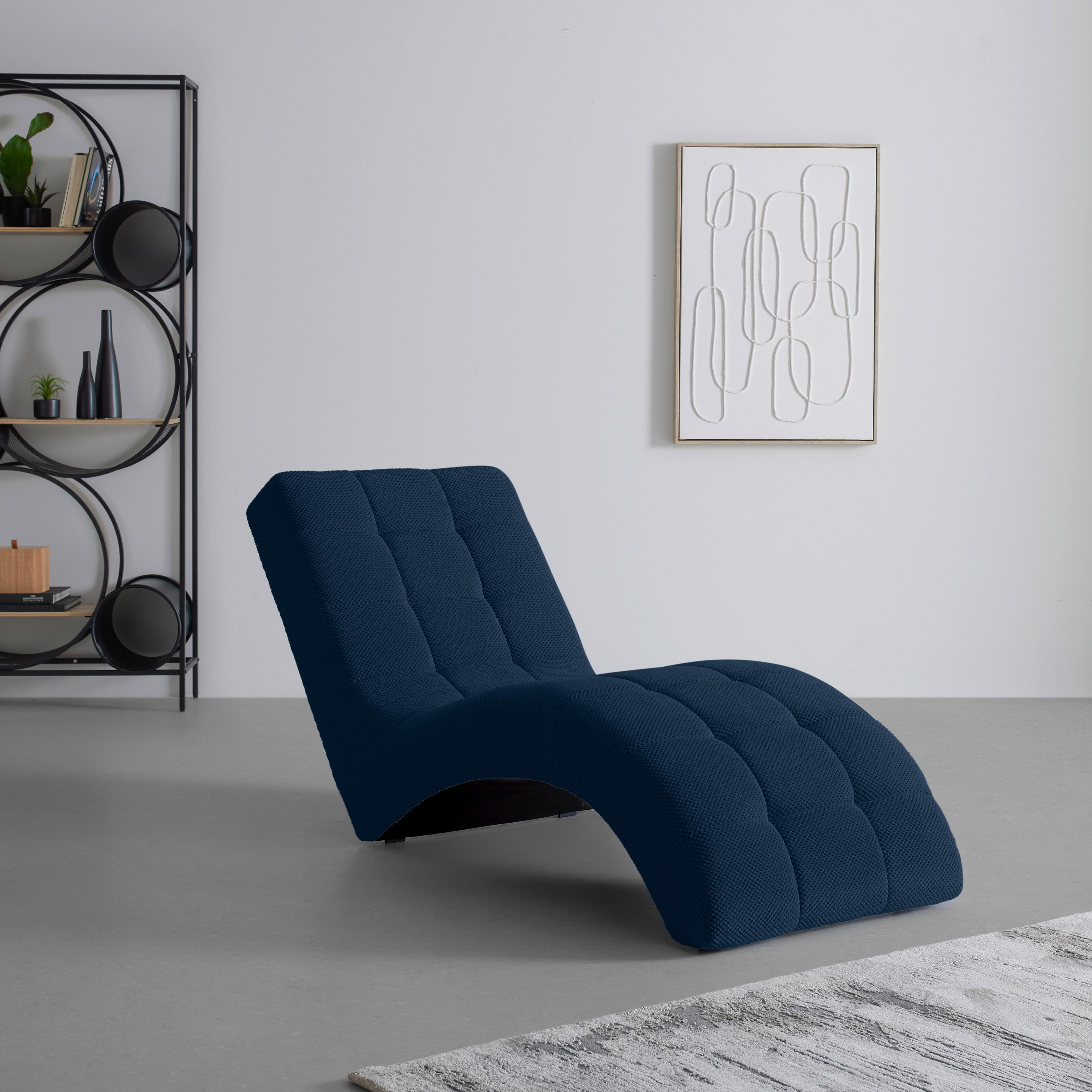 Liege Laguna Dunkelblau - Schwarz/Dunkelblau, MODERN, Kunststoff/Textil (68/80/167cm) - Mömax