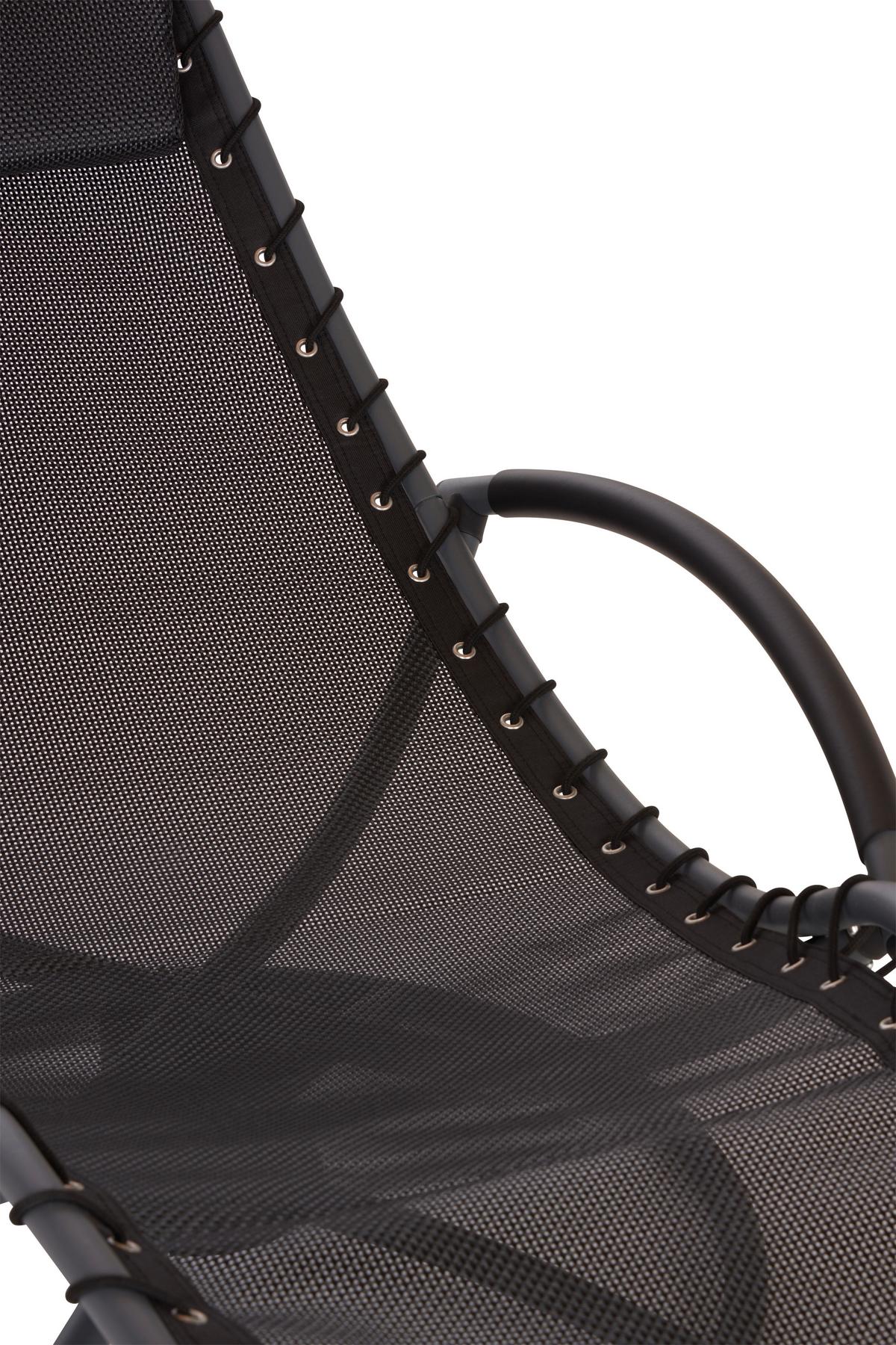 Relaxliege Eleni in Schwarz - Schwarz, Modern, Textil/Metall (168/77/85cm) - Modern Living