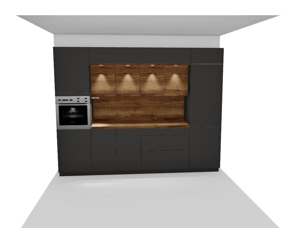 Bucătărie la comandă Touch/Structura - Basics, material pe bază de lemn (300cm)
