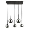 HÄNGLAMPA LUFOO - kromfärg/svart, Modern, metall/glas (75/25/120cm) - Mömax