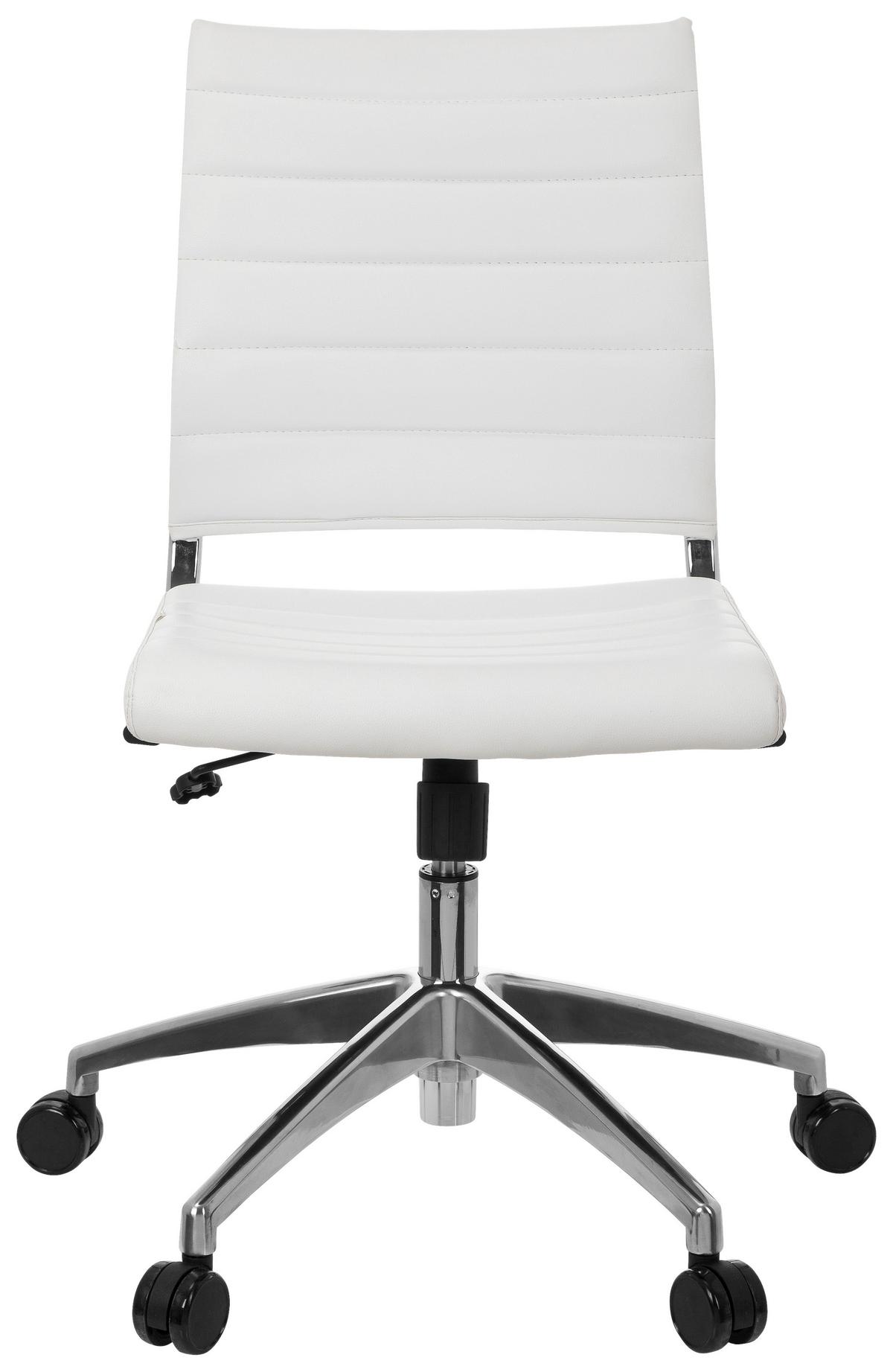 Pisarniški Stol Trisha, Bela - barve kroma/bela, Moderno, kovina/umetna masa (58/107/47cm) - MID.YOU