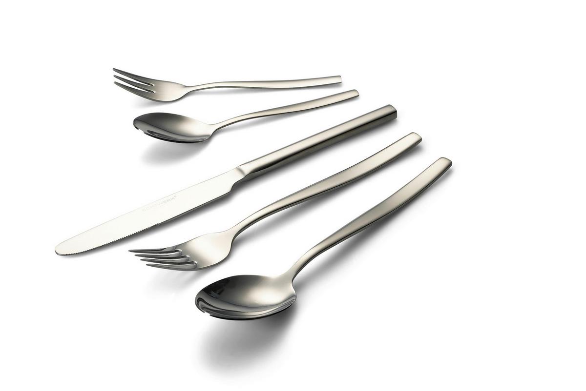 Jedilni Pribor Tavira, 30-Delni - srebrne barve, Basics, kovina - Echtwerk