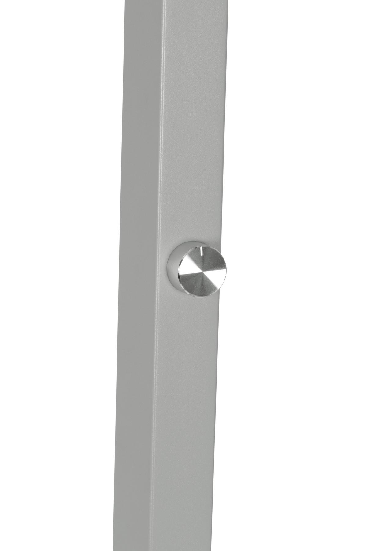 LAMPA STOJĄCA LED WORK *SBN* - kolor srebrny/przejrzysty, Konventionell, tworzywo sztuczne/metal (61/28/195cm) - Novel