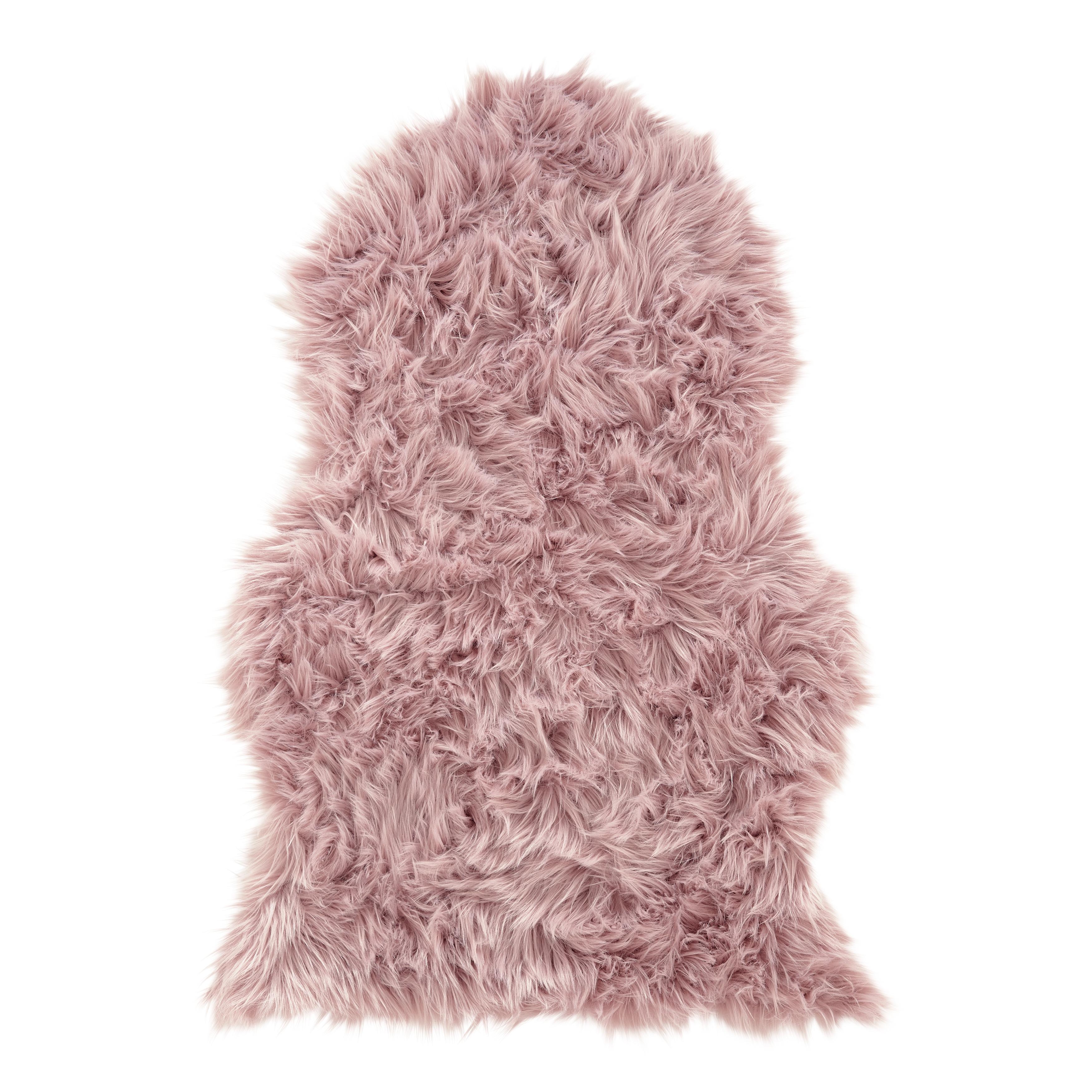 Schaffell Alena in Rosa ca. 90x60cm - Rosa, MODERN, Textil (90/60cm) - Bessagi Home
