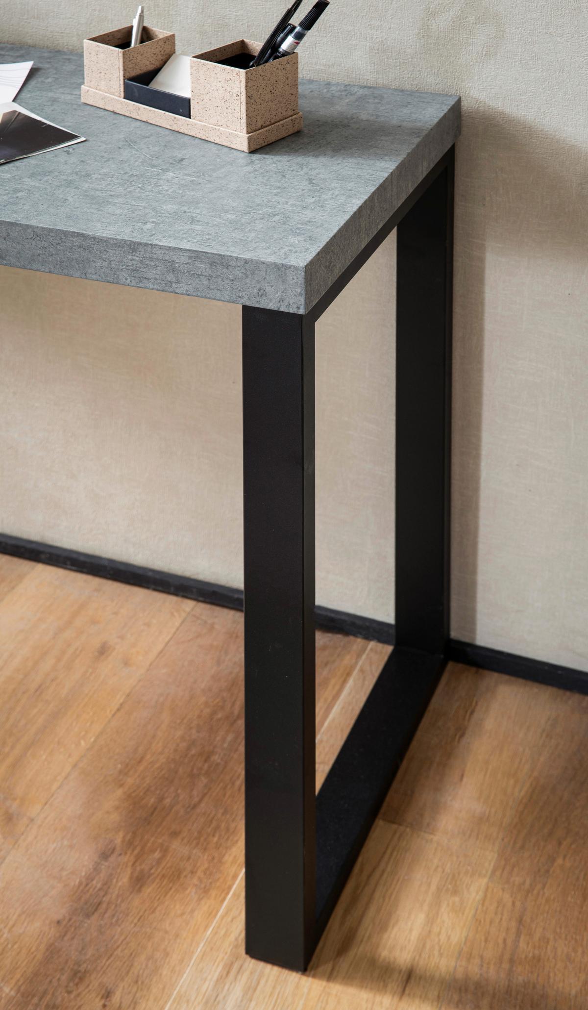 KONSOLENTISCH WL6.908 - Schwarz/Grau, Design, Holzwerkstoff/Metall (120/40/76cm) - MID.YOU