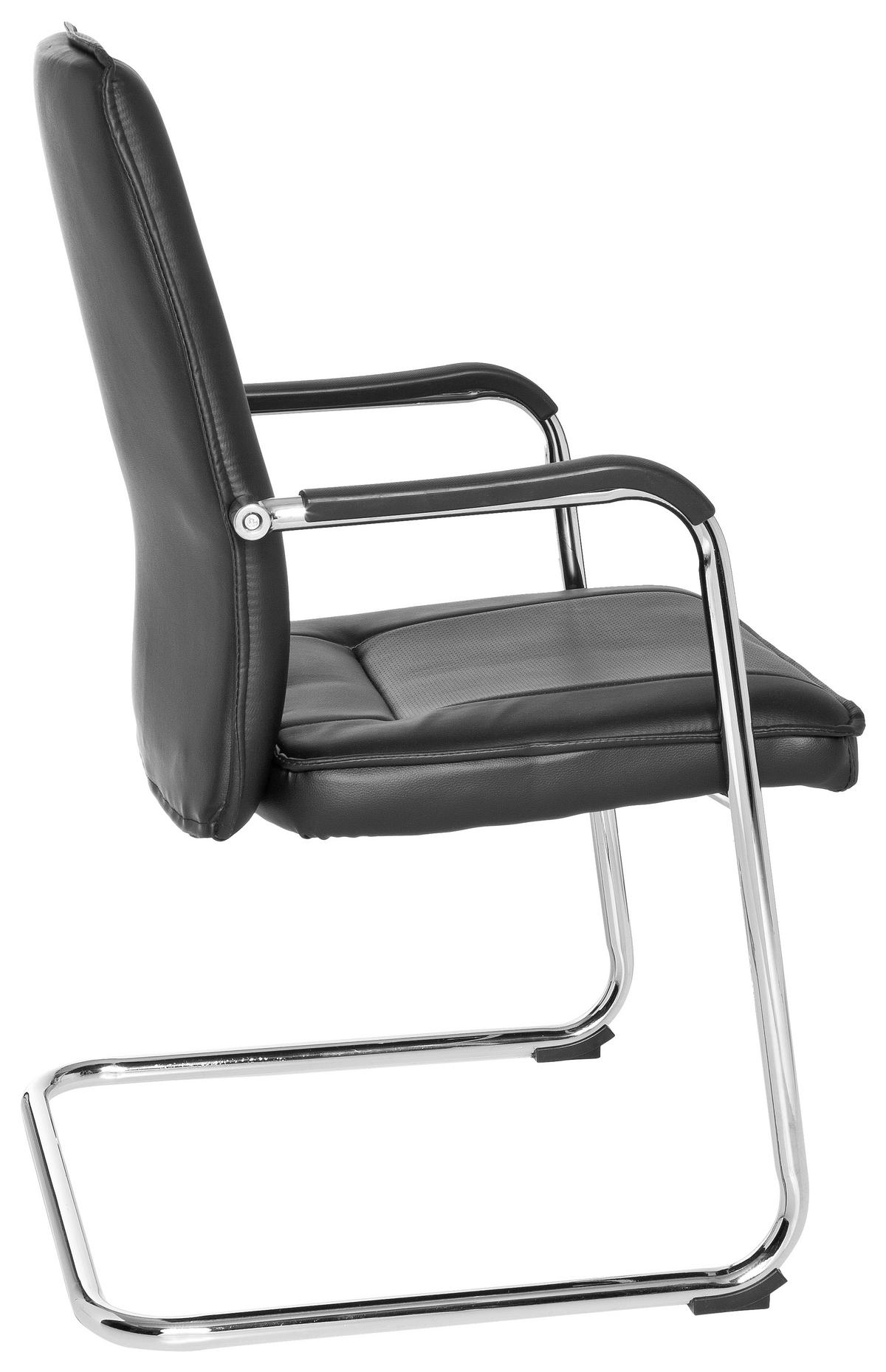 Konferenčni Stol Tila V, Črna - barve kroma/črna, Moderno, kovina/umetna masa (56/97/46cm) - MID.YOU