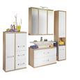 Spiegelschrank in Sonoma Eiche - Champagner/Edelstahlfarben, MODERN, Glas/Holz (90/89.2/22cm) - PREMIUM LIVING