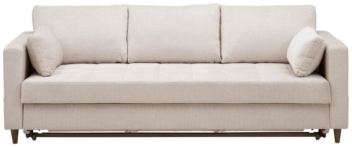 Zofa S Posteljno Funkcijo Anna Vogue, Bež - temno rjava/bež, Basics, tekstil (221/84/89cm) - MID.YOU