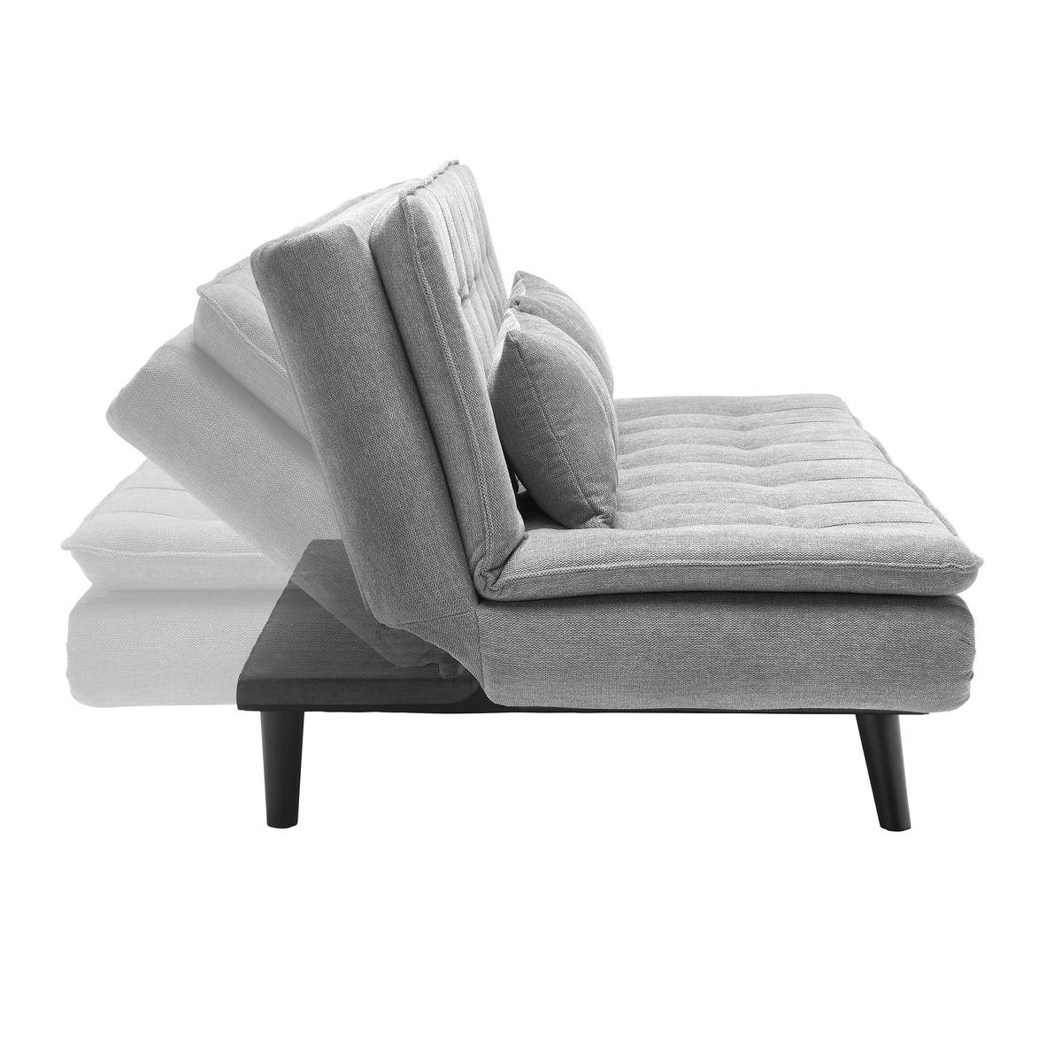 Schlafsofa Sun Grau - Schwarz/Grau, MODERN, Holz/Textil (190/83/93cm) - Mömax