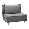 BÄDDFÅTÖLJ LAYLA - mörkgrå/naturfärgad, Modern, trä/textil (104/92/84cm) - Bessagi Home
