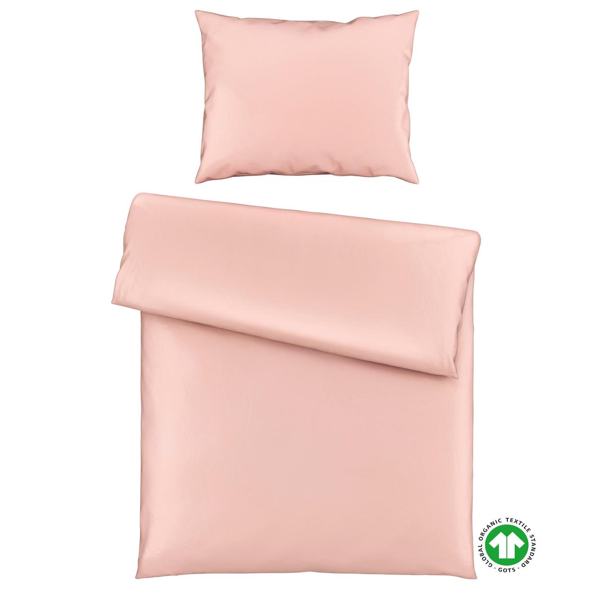 Bettwäsche Bio-Lisa Uni in Rosa ca. 140x200cm - Rosa, MODERN, Textil (140/200cm) - ecoTree