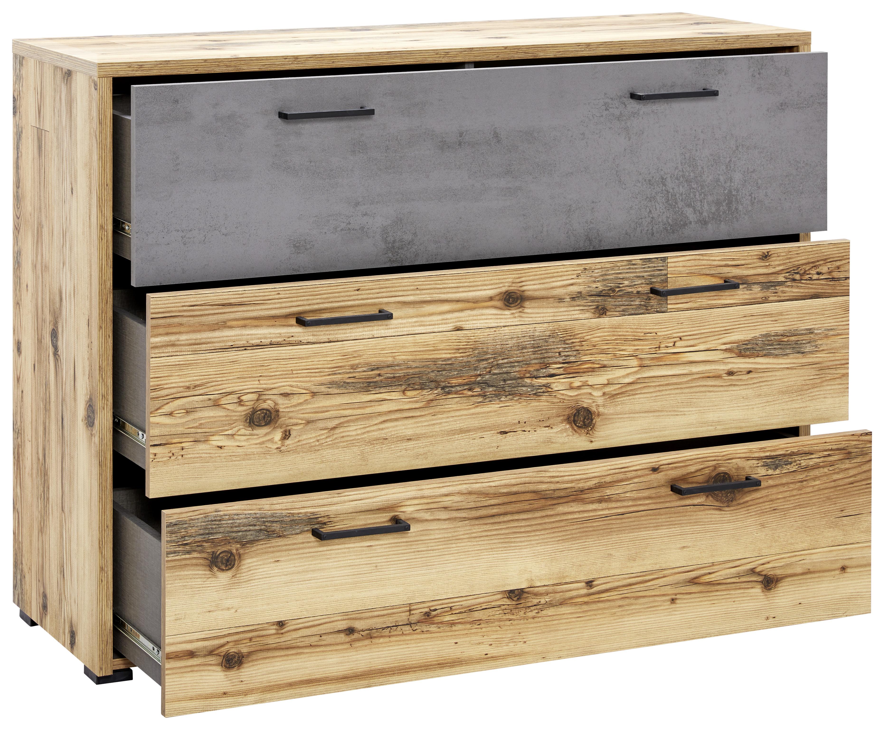 Komoda Alicante - siva/boje smreke, Moderno, drvni materijal/plastika (120/89,4/38cm) - Modern Living