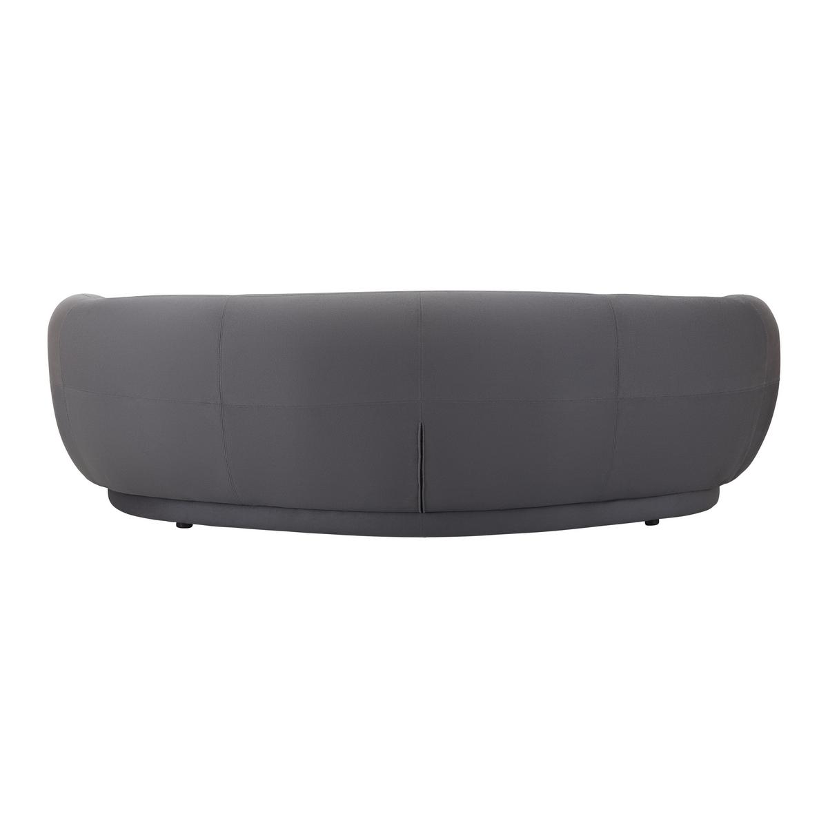 Bigsofa Damaris Grau Samt - Dunkelgrau/Schwarz, MODERN, Holz/Kunststoff (230/75/100cm) - Bessagi Home