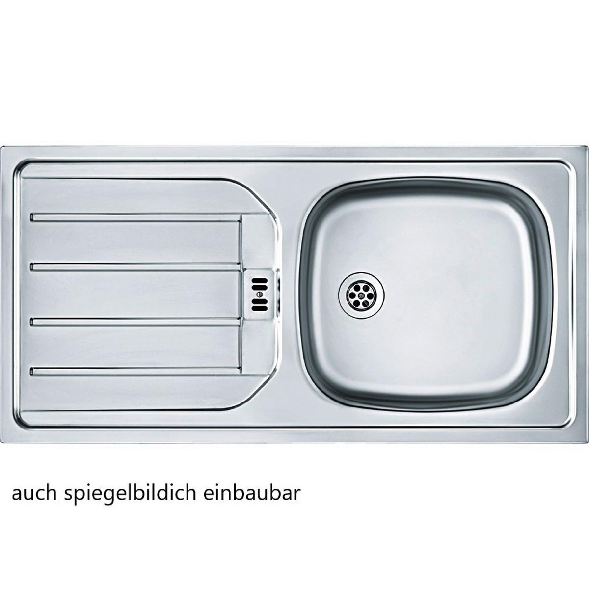Küchenblock Sorrento mit Geräten ca. 360 cm Weiß - Chromfarben/Eiche Wotan, MODERN, Holzwerkstoff/Metall (360cm) - Held