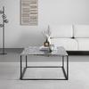 TABLE BASSE BUBBLE - noir/couleur argent, Design, matériau en bois/métal (70/70/40cm) - Based