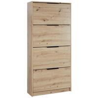 Omara Z Loputami Za Čevlje Bela, Barva Hrasta - Moderno, leseni material (79/162/25cm) - Mömax