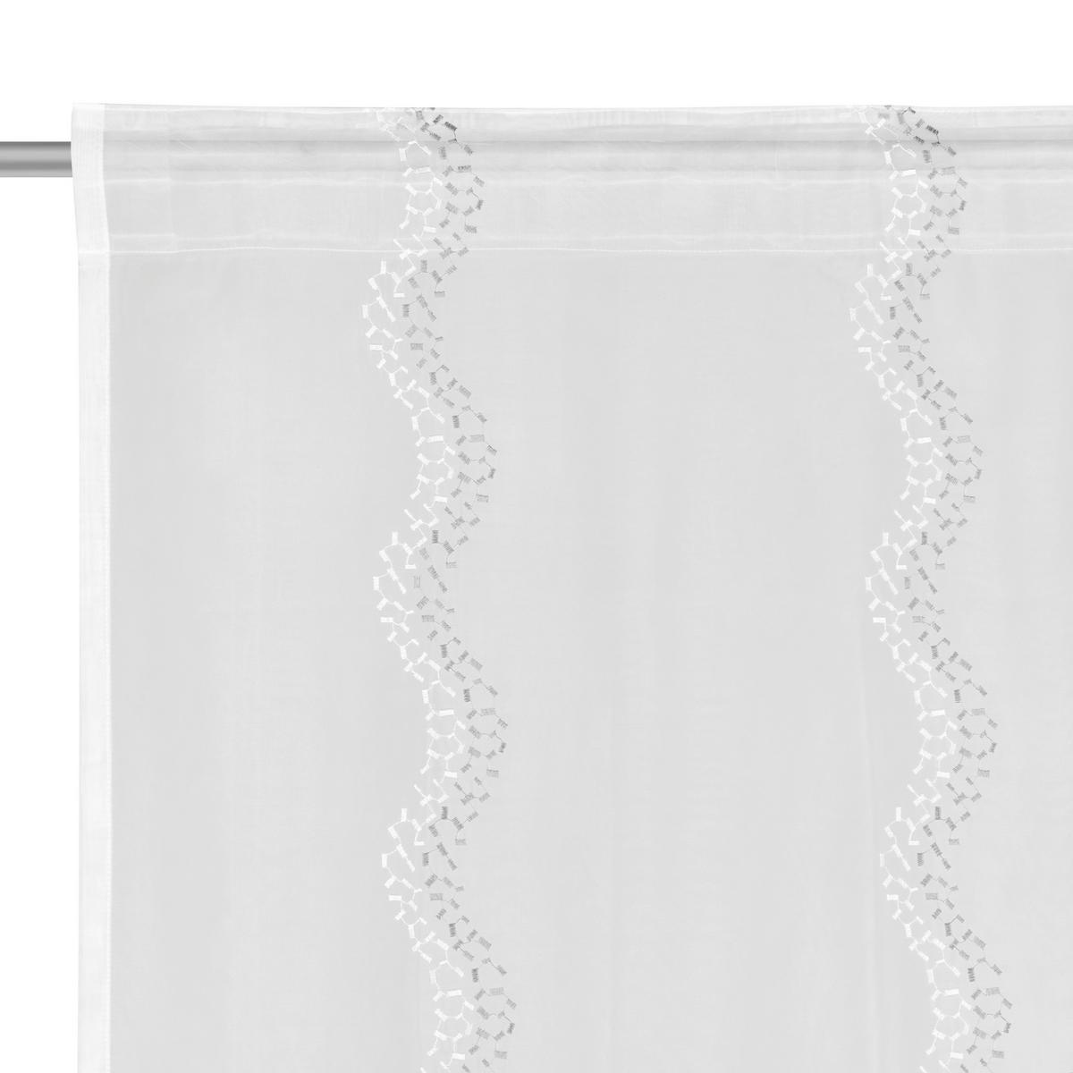 ZASŁONA GOTOWA LOUISE - biały/szary, Konventionell, tkanina (140/245cm) - Esposa