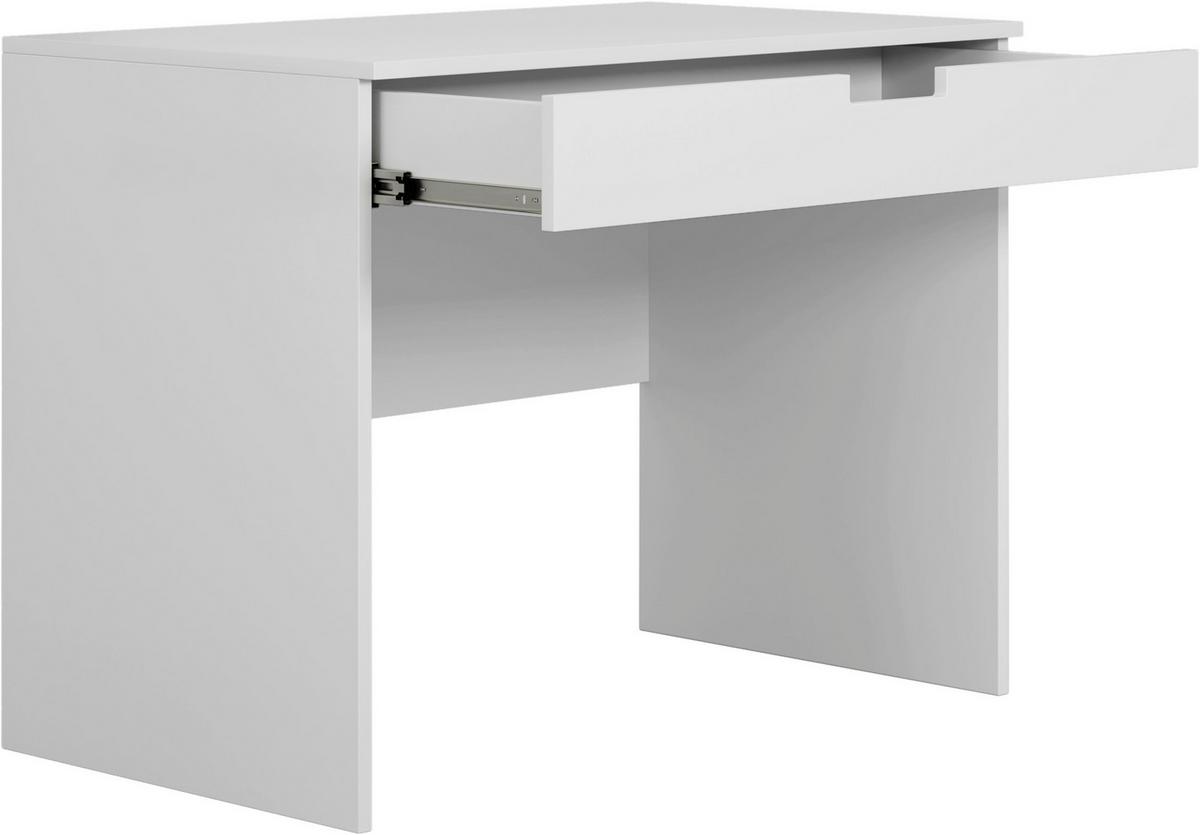 Mladinska Pisalna Miza Tom, Bela, 100x60cm - bela, Moderno, leseni material (100/60/75,5cm) - MID.YOU