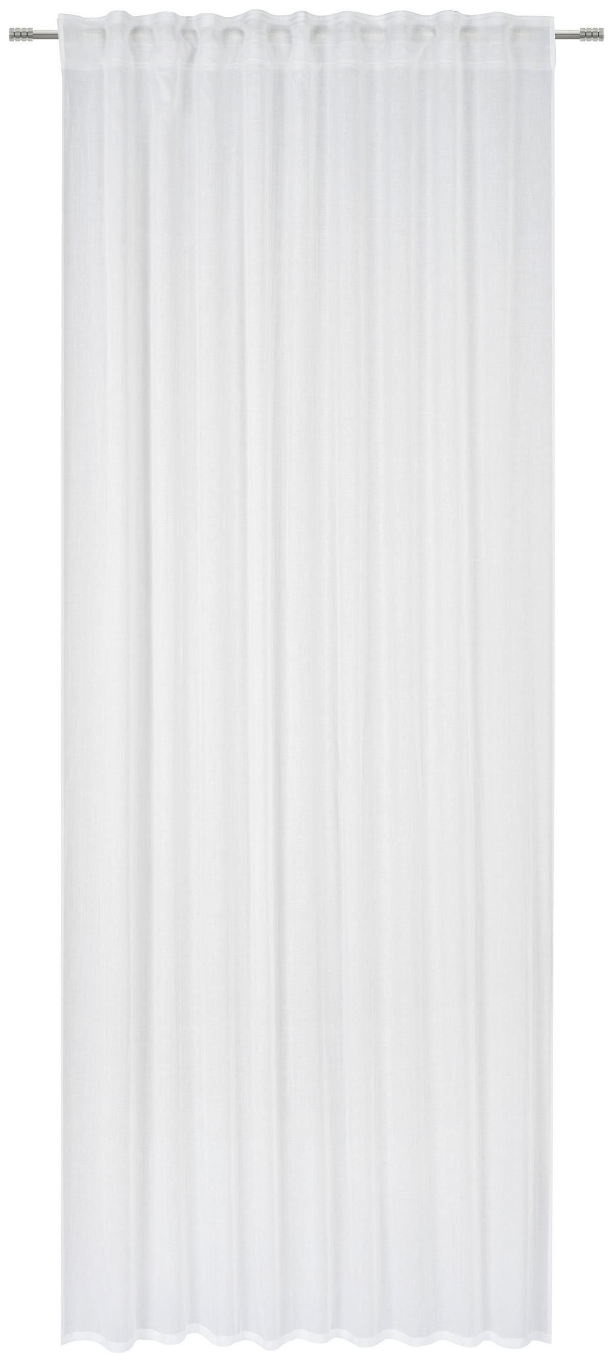 ZASŁONA GOTOWA ALISIA - biały, Basics, tkanina (140/255cm) - Bio:Vio