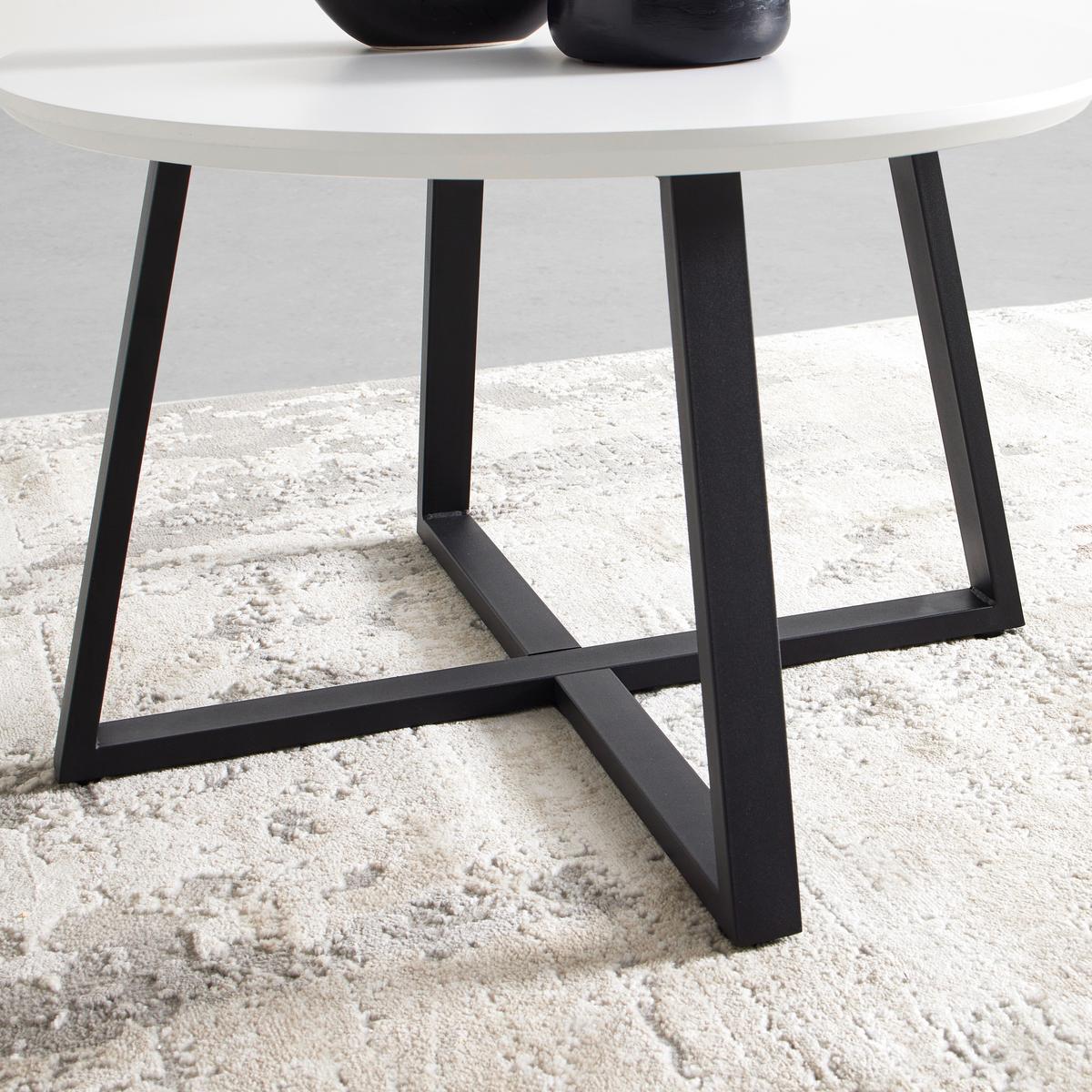 Couchtisch Brava Schwarz/Weiß - Schwarz/Weiß, MODERN, Holzwerkstoff/Metall (70/70/45cm) - Based