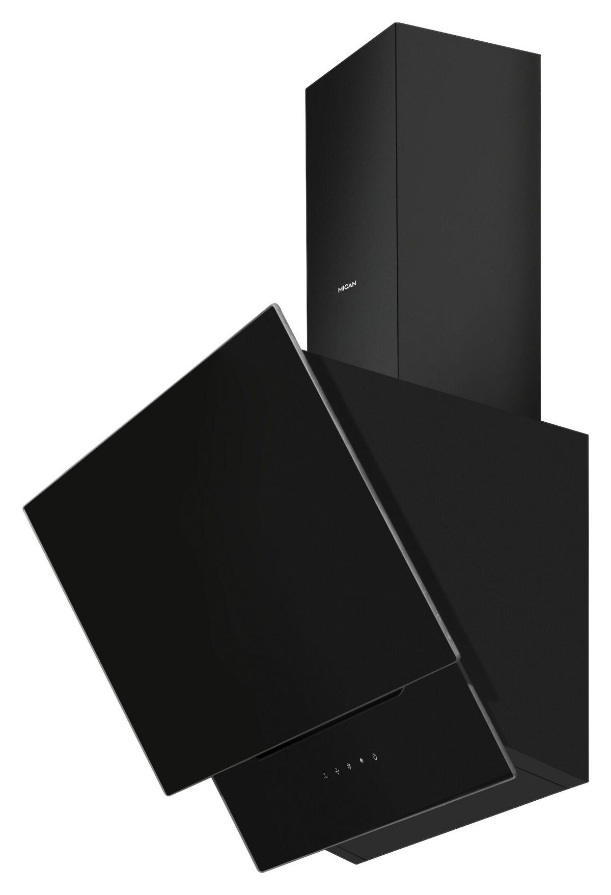 Dunstabzugshaube 60290, Ab-/Umluftbetrieb - Schwarz, MODERN, Glas (60/75,8-113,8/37,6cm) - Mican