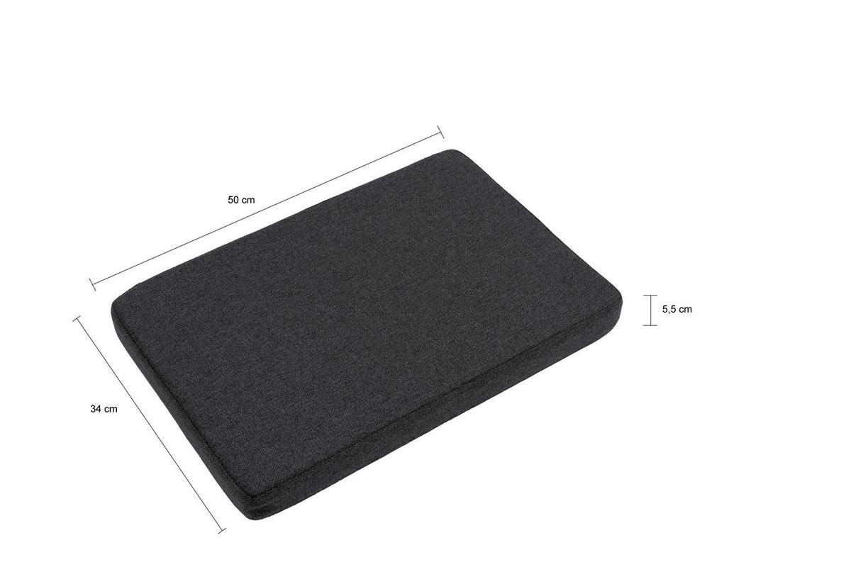 Sedežna Blazina Linus, Siva Barva, Tekstil - siva, Design, tekstil (50/4/33cm) - Carryhome