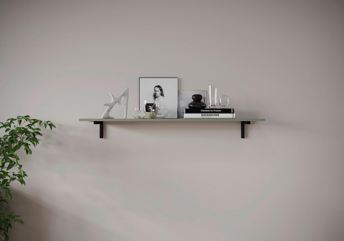 Panou de perete POZZI - verde gri, Trend, material pe bază de lemn (120/13,6/20cm) - Modern Living
