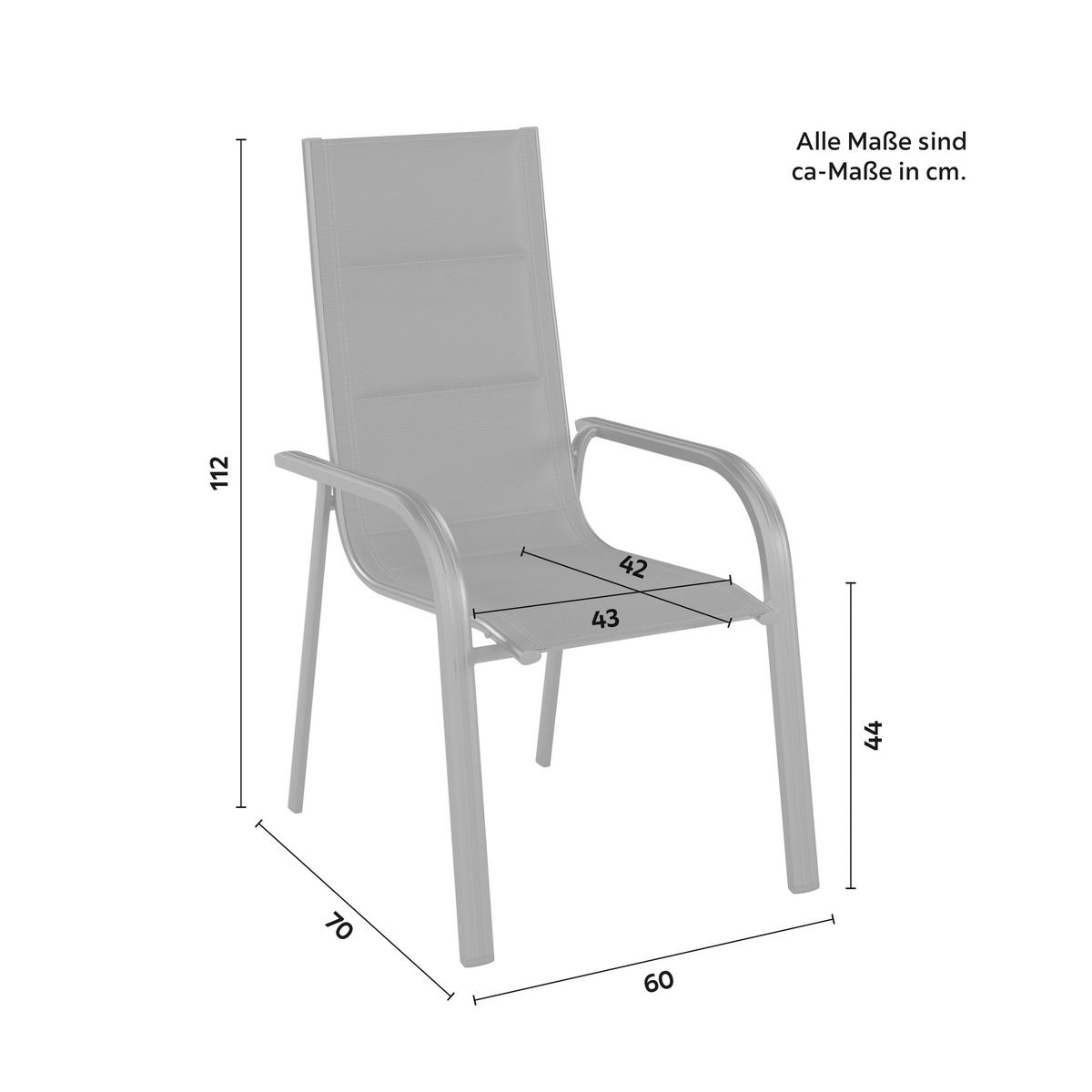 Stolica Hermann - antracit, Osnovno, metal/tekstil (60/112/70cm) - Mömax