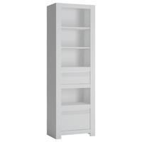 Polica Novi - bijela/crna, Moderno, drvni materijal/plastika (62/198/42,2cm) - Premium Living