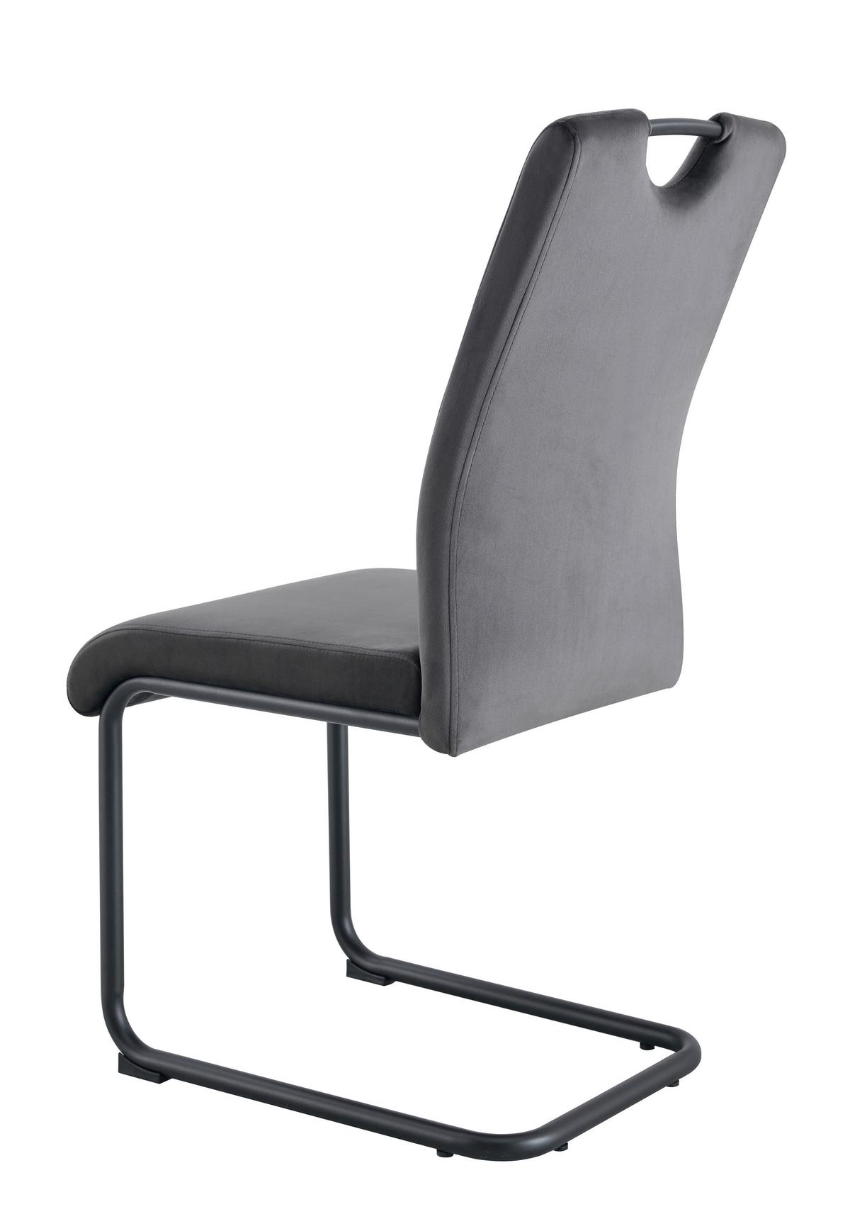 Set Nihajnih Stolov Lisa, Antracit, 2 Kos - črna/antracit, Moderno, kovina/tekstil (43/98/61cm) - MID.YOU