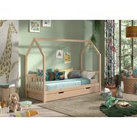 Hausbett Cabane Kieferfarben ca. 90x200 cm Echtholz - Kieferfarben, Natur, Holz (90/200cm) - Vipack