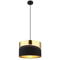 Viseća Svjetiljka Crno Zlatna Boja - zlatne boje/crna, Konvencionalno, metal/tekstil (35/120cm) - Globo